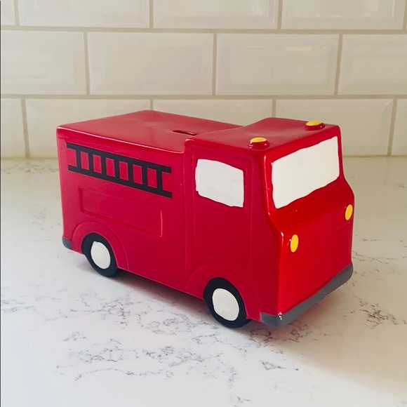 Isaac Jacobs Fire Truck Coin Bank - Picture 8 of 16